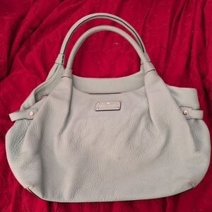 Kate Spade Berkshire Road Stevie Pebbled Leather Seafoam Tote Bag